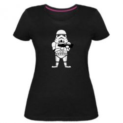 Женская премиум футболка Little Stormtrooper - PrintSalon