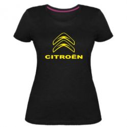Женская премиум футболка Логотип Citroen - PrintSalon
