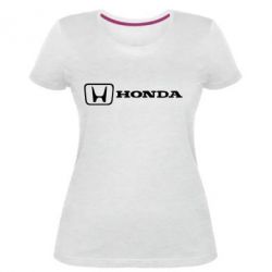Женская премиум футболка Логотип Honda - PrintSalon