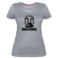 Жіноча преміум футболка Логотип World Of Tanks - PrintSalon