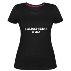 Женская премиум футболка Lomachenko Team - PrintSalon