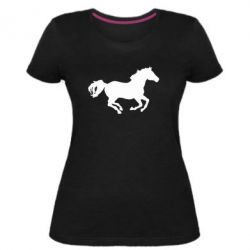 Женская премиум футболка Лошадка - PrintSalon