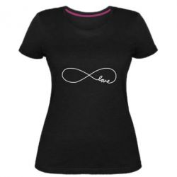 Женская премиум футболка Love Forever - PrintSalon