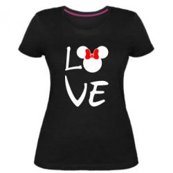 Женская премиум футболка Love Mickey Mouse (female) - PrintSalon