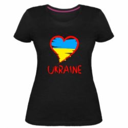 Женская премиум футболка Love Ukraine - PrintSalon