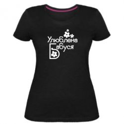 Женская премиум футболка Любимая бабушка - PrintSalon