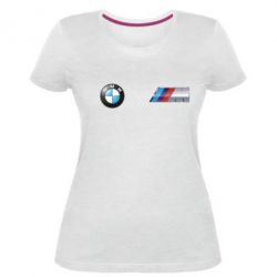 Женская премиум футболка M POWER 3D Logo - PrintSalon