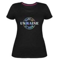 Женская премиум футболка Made in Ukraine Голограмма - PrintSalon