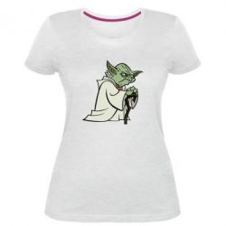 Женская премиум футболка Master Yoda - PrintSalon