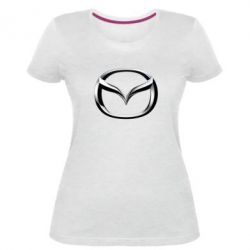Женская премиум футболка Mazda 3D Logo - PrintSalon