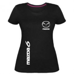 Женская премиум футболка Mazda 6 vert - PrintSalon
