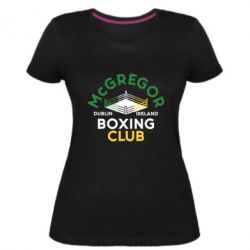 Женская премиум футболка McGregor Boxing Club - PrintSalon