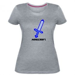 Женская премиум футболка Меч Minecraft - PrintSalon