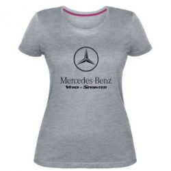 Женская премиум футболка Mercedes Benz - PrintSalon