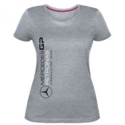Женская премиум футболка Mercedes GP Vert - PrintSalon