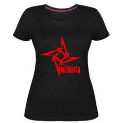 Женская премиум футболка Metallica Logotype - PrintSalon