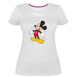 Женская премиум футболка Mickey Mouse - PrintSalon