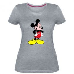 Жіноча преміум футболка Міккі - PrintSalon