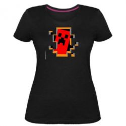 Женская премиум футболка Minecraft 3D - PrintSalon
