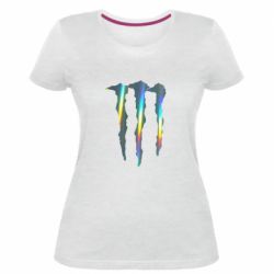 Женская премиум футболка Monster Lines Голограмма - PrintSalon