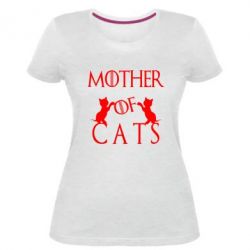 Жіноча преміум футболка Mother of cats1 - PrintSalon
