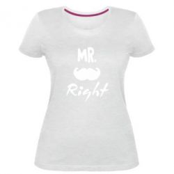Женская премиум футболка Mr. right - PrintSalon
