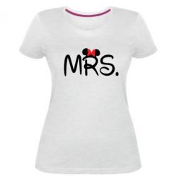Женская премиум футболка Mrs. - PrintSalon