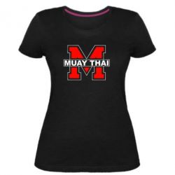 Женская премиум футболка Muay Thai Big M - PrintSalon