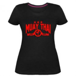 Женская премиум футболка Muay Thai Hard Body - PrintSalon