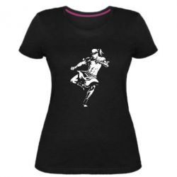 Женская премиум футболка Muay Thai Low Kick - PrintSalon