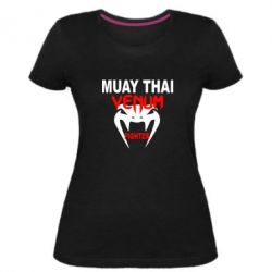 Женская премиум футболка Muay Thai Venum Fighter - PrintSalon