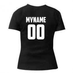 Женская премиум футболка My name American - PrintSalon