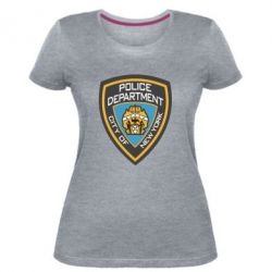 Женская премиум футболка New York Police Department - PrintSalon
