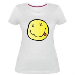 Женская премиум футболка Nirvana Logo 3D