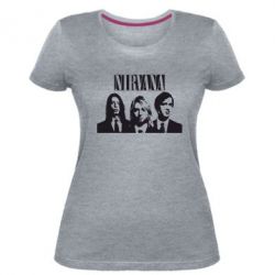 Женская премиум футболка Nirvana (Нирвана)