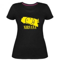 Женская премиум футболка Nirvana Smile