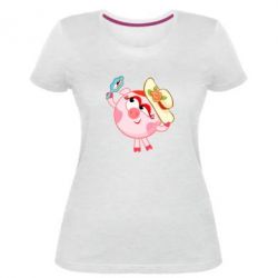 Женская премиум футболка Нюша в шляпке