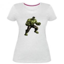 Женская премиум футболка Очень злой Халк - PrintSalon