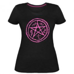 Женская премиум футболка Оккультный символ Сверхъестественное - PrintSalon