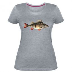 Женская премиум футболка Окунь - PrintSalon