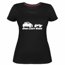 Женская премиум футболка One last ride - PrintSalon