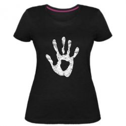 Женская премиум футболка Отпечаток руки