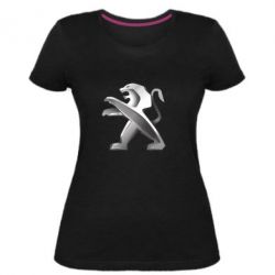 Женская премиум футболка Peugeot Logo - PrintSalon