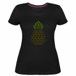 Женская премиум футболка Pineapple cat - PrintSalon