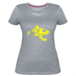 Женская премиум футболка Piranha - PrintSalon
