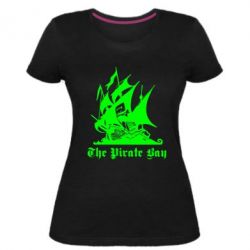 Женская премиум футболка Pirat Bay - PrintSalon
