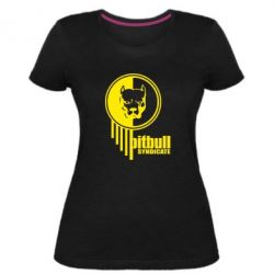 Женская премиум футболка Pitbull loco - PrintSalon