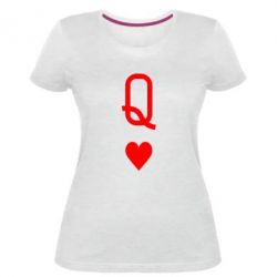 Женская премиум футболка Playing Cards Queen - PrintSalon
