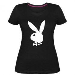 Женская премиум футболка плейбой - PrintSalon