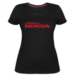 Женская премиум футболка Powered by HONDA - PrintSalon